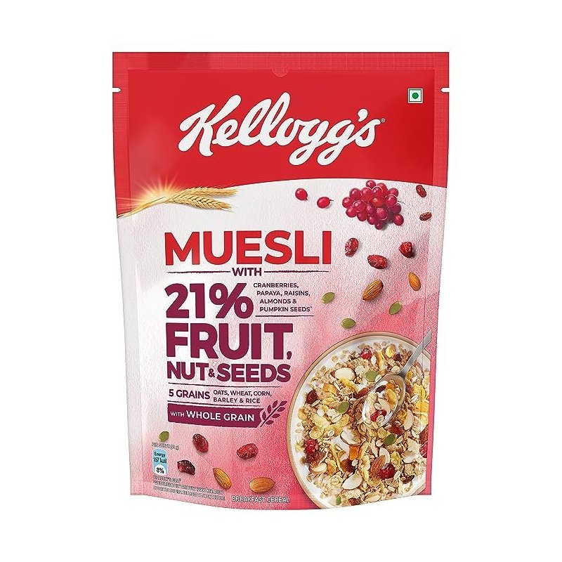 KELLOGG'S MUESLI FRUIT, NUT&SEEDS 500G