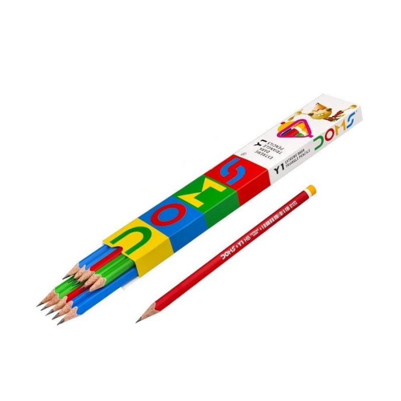 DOMS Y1 Pencil Extra Dark Triangle Pencils (Set of 2)