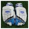 NMS White & Blue Batting Gloves