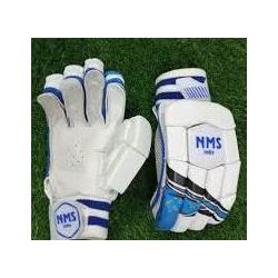 NMS White & Blue Batting Gloves