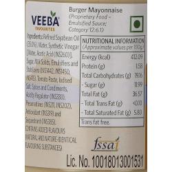 VEEBA BURGER MAYONNAISE 250G